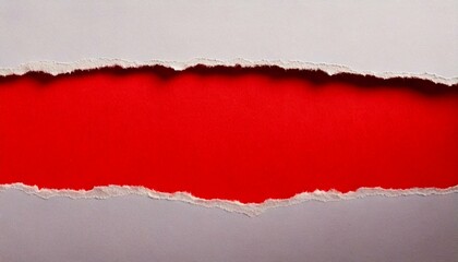 Closeup Torn Paper with red blank space for your text 