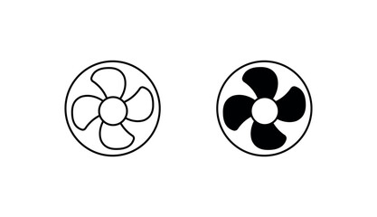 Blower Fan icon design with white background stock illustration