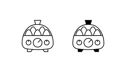 Egg Boiler icon design with white background stock illustration