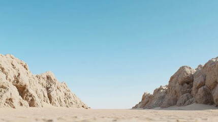 Fototapeta premium Desert Landscape with Sandstone Formations