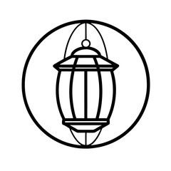 Modern Oval Lantern Illustration Perfect for Holiday, Home Decor, Party and any  Decorative project