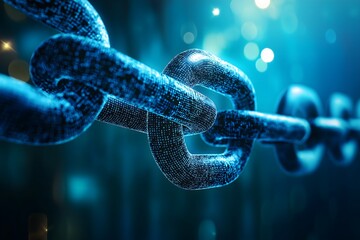 Cargo management, transportation and optimization concept: A conceptual image of blockchain visualizing secured cargo management systems.