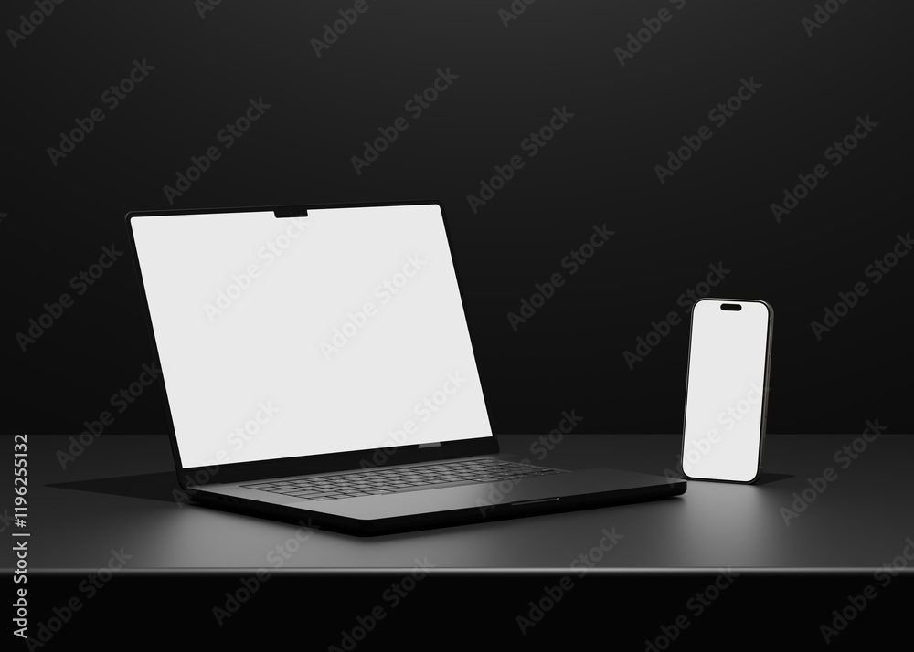 Canvas Prints responsive web design and website mockup, devices mock up, smartphone desktop tablet laptop template