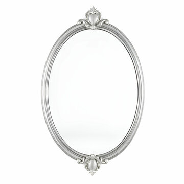 recommend clip art: Vintage mirror isolated on white background