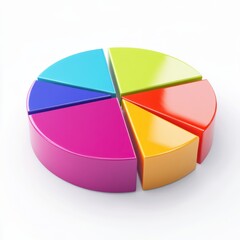 3d colorful pie chart