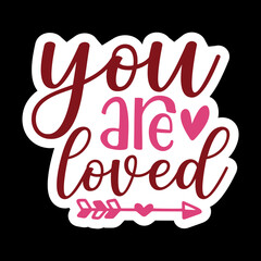 Valentine day Sticker Vector Design, Valentine day Svg design