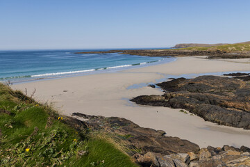 Scotland, Hebrides. Isle of Barra. Beach at Allasdale Bay.