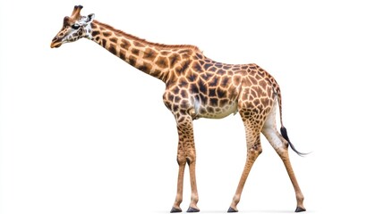 Fototapeta premium Giraffe isolated on white background.