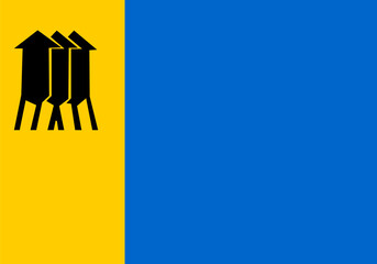 Flag of the municipality of Porto Velho in the State of Rondonia, Brazil, Vector illustration