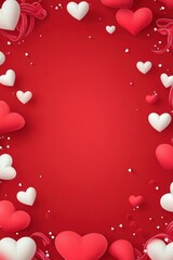 Obraz premium Valentine's romantic hearts design.