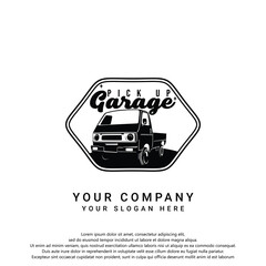 Creative design logo for your mini pick up garage