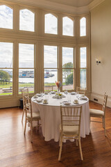 Scotland, Hebrides. Isle of Lewis, Lews Castle. Dining room. © Emily_M_Wilson