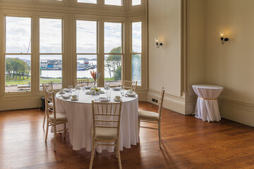 Scotland, Hebrides. Isle of Lewis, Lews Castle. Dining room. © Emily_M_Wilson