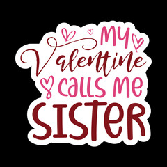 Valentine day Sticker Vector Design, Valentine day Svg design