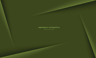 Green Abstract paper design desktop background. Vector illustration.