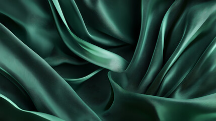 Softly draped elegant fabric showcases intricate folds in a luxurious texture, evoking sophistication and refinement, with subtle sheen and delicate creases. Velvetfern. Illustration