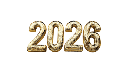 3d 2026 gold text png