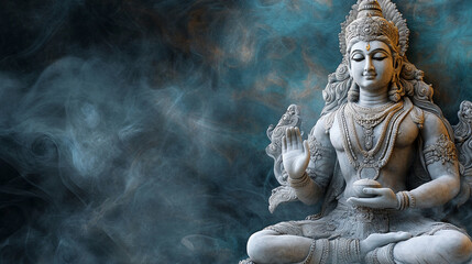 lord vishnu god of wealth and prosperity hindu janmashtami background
