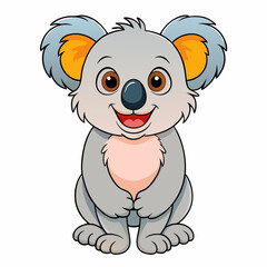 happy koala vector cartoon art © UtsoMondal