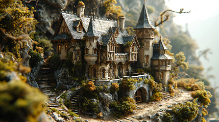 Fototapeta premium A castle Of Miniature Landscape