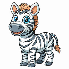 cartoon zebra vector illustration