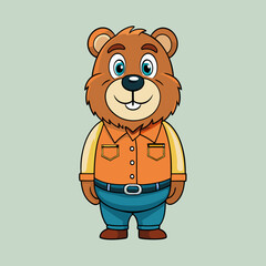 bear cartoon vector illustration