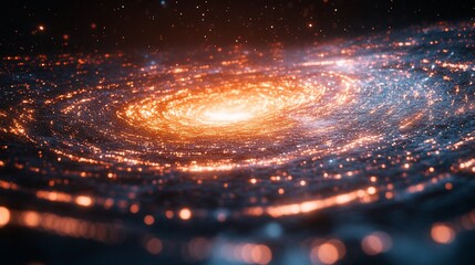 Cosmic Spiral Galaxy: A Breathtaking Celestial Dance of Stars and Light