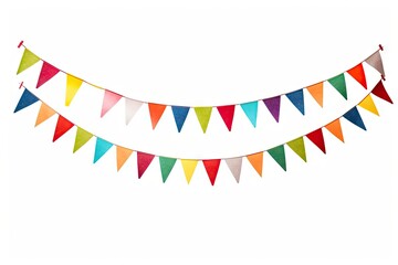 Obraz premium Party banner celebration white background clothesline.