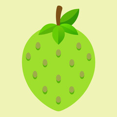 vector illustration of an cherimoya