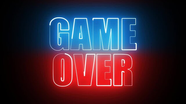 
GAME OVER NEON TITLE ANIMATION