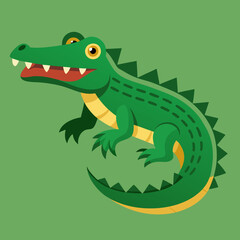 Fototapeta premium illustration of a cartoon crocodile 