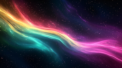 Fototapeta premium The aurora borealis shimmers and waves gracefully across the night sky