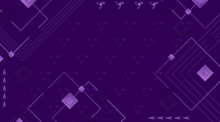 Banner background design with geometric vector shape | Luxury background with violet colour with 3d shape, rectangle, triangle, arrow shape for decoration, poster, presentation, web, flyer