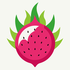 dragonfruit on white background