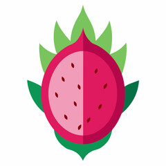 dragonfruit on white background