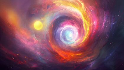background with space and energy swirl