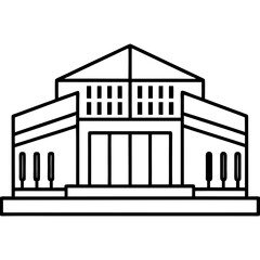 Business Tower Vector Silhouette