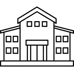 Business Tower Vector Silhouette