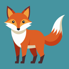 Obraz premium red fox vector illustration