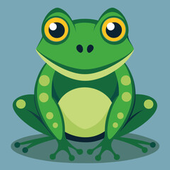 vector illustration of an green frog