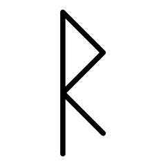 Rune alphabet icon letter R