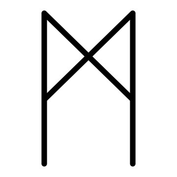 recommend clip art: Rune alphabet icon letter M