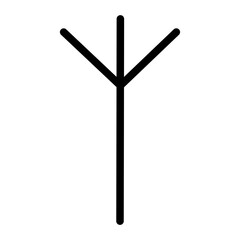 Rune alphabet icon letter Z