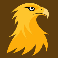 golden  eagle head vector illustration