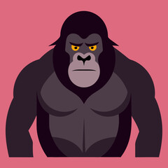 vector illustration of  a gorilla