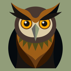 great horned  owl on a branch