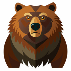 grizzly bear isolated on white