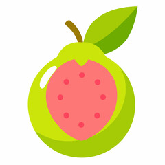 vector illustration of an guava