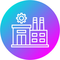 Fototapeta premium Manufacturing Plant Icon