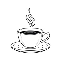 Coffee Cup Vector Designs - Minimalist Silhouettes and Outlines for Commercial Use